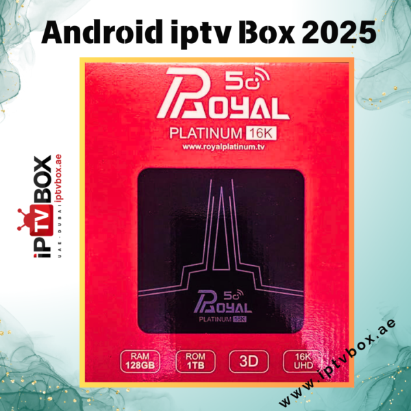 Latest Android iptv Box 2025 -(Royal Platinum 5G) 16k, 128GB RAM, 1TB ROM