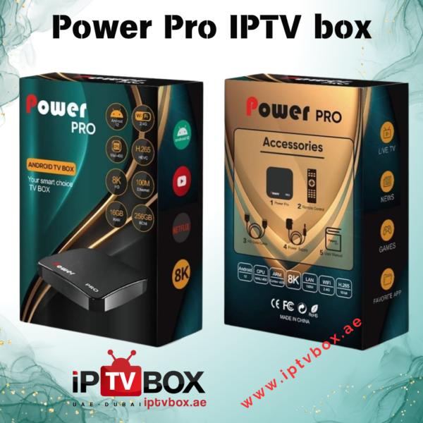 Power Pro IPTV box - 16GB RAM, 256GB ROM, 8K UHD